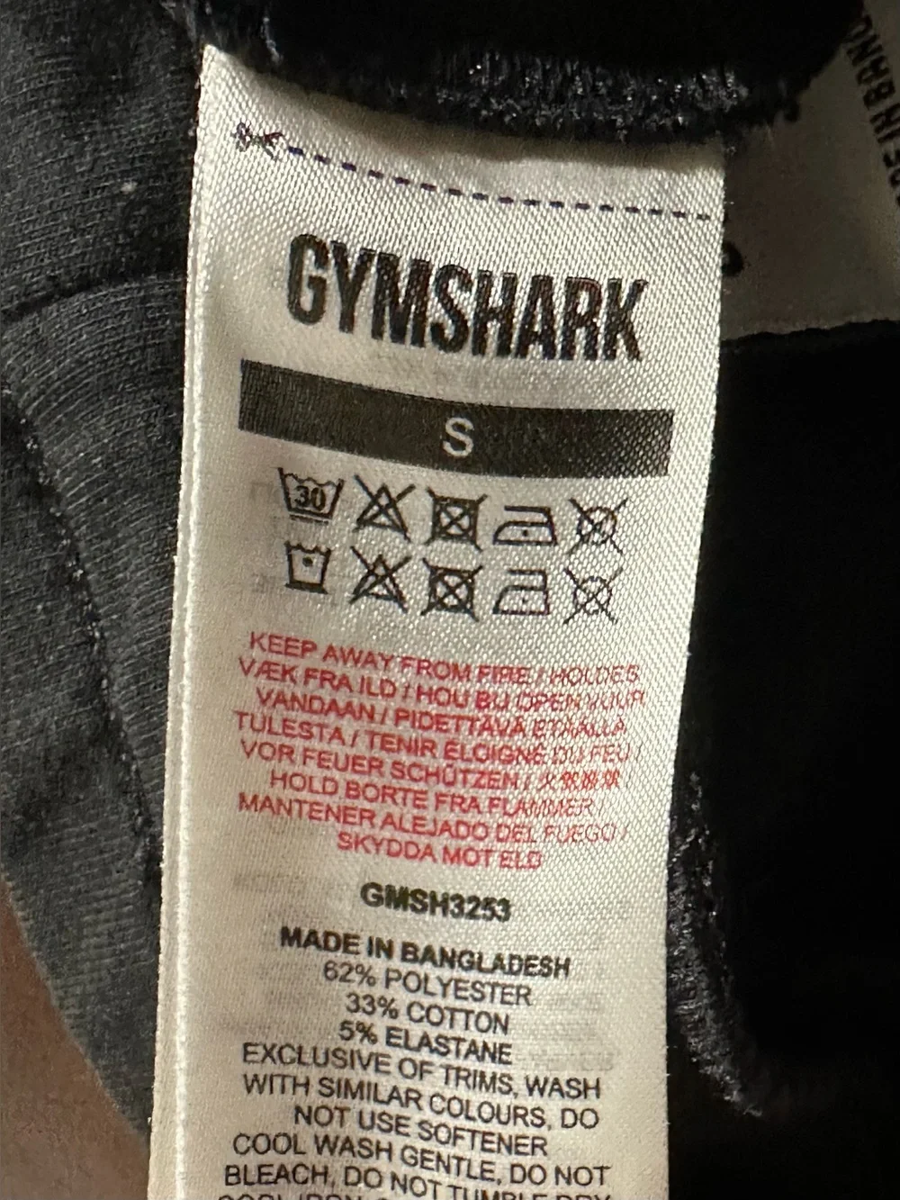 GYMSHARK critical shorts size Small black